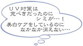 紫外線防止は完ぺきなのにシミができた…美白化粧品を使ってもシミが消えない…？！